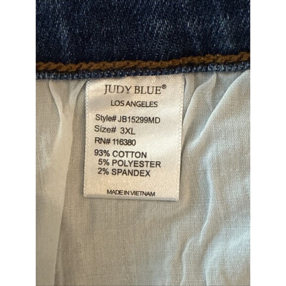 Judy Blue “He Said So” Mid Thigh Denim Dad Shorts Size 3XL JB15299 Soft Stretchy - Picture 6 of 9